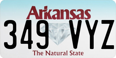 AR license plate 349VYZ