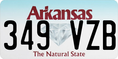 AR license plate 349VZB
