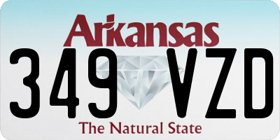 AR license plate 349VZD
