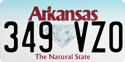 AR license plate 349VZO