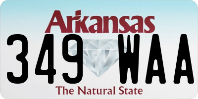 AR license plate 349WAA