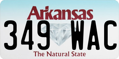 AR license plate 349WAC