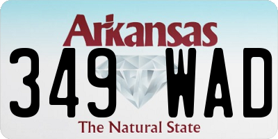 AR license plate 349WAD