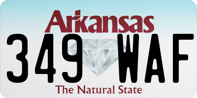 AR license plate 349WAF