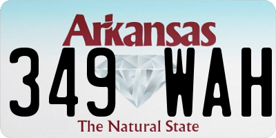 AR license plate 349WAH