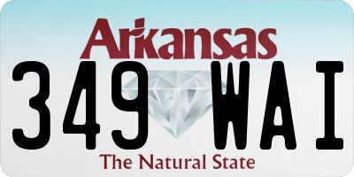 AR license plate 349WAI