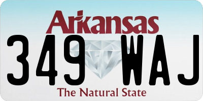 AR license plate 349WAJ