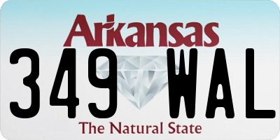 AR license plate 349WAL