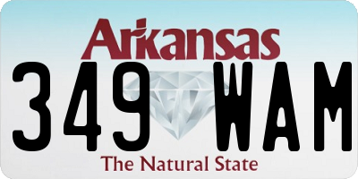 AR license plate 349WAM