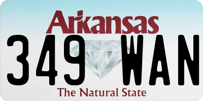 AR license plate 349WAN