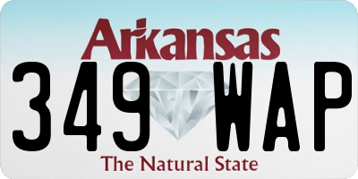 AR license plate 349WAP