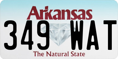 AR license plate 349WAT