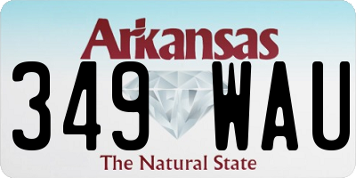 AR license plate 349WAU