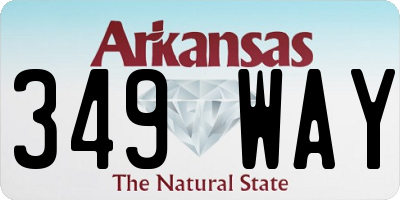 AR license plate 349WAY