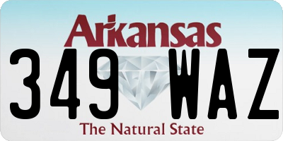 AR license plate 349WAZ