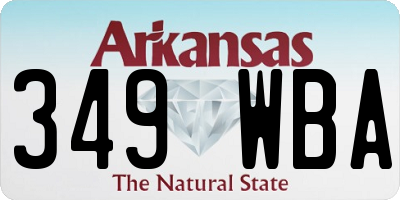 AR license plate 349WBA