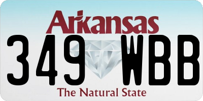 AR license plate 349WBB