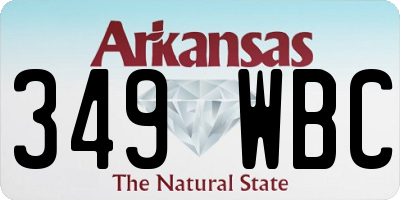 AR license plate 349WBC