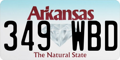 AR license plate 349WBD