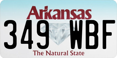 AR license plate 349WBF
