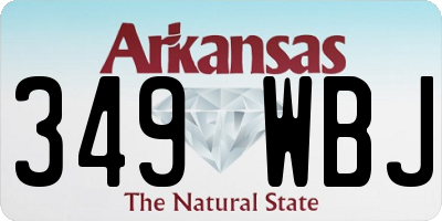 AR license plate 349WBJ