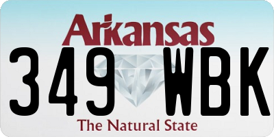 AR license plate 349WBK