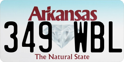 AR license plate 349WBL