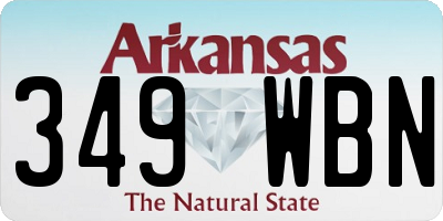 AR license plate 349WBN