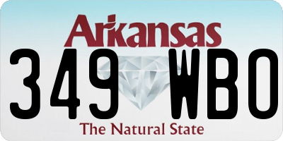 AR license plate 349WBO