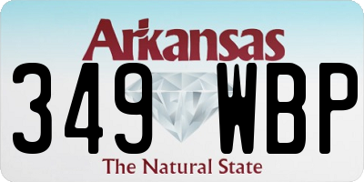 AR license plate 349WBP