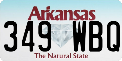 AR license plate 349WBQ
