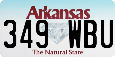 AR license plate 349WBU