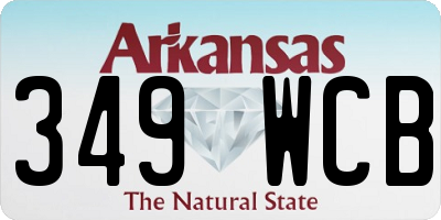 AR license plate 349WCB