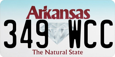 AR license plate 349WCC