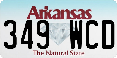 AR license plate 349WCD