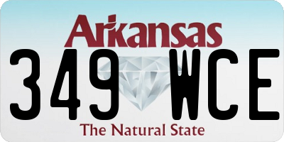 AR license plate 349WCE