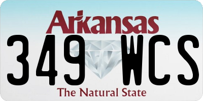 AR license plate 349WCS