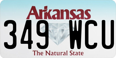 AR license plate 349WCU