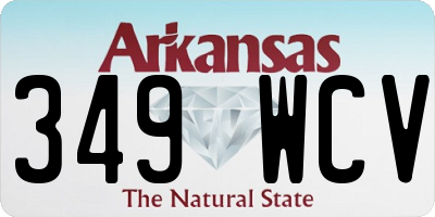 AR license plate 349WCV