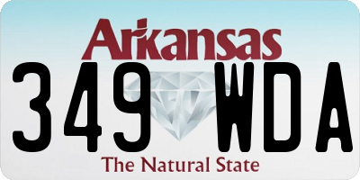 AR license plate 349WDA