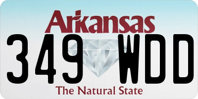 AR license plate 349WDD