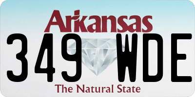 AR license plate 349WDE