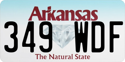 AR license plate 349WDF