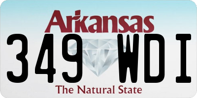 AR license plate 349WDI