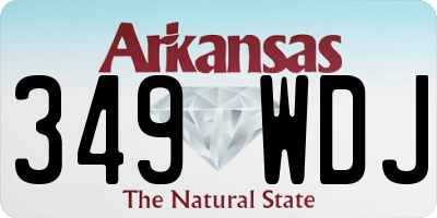 AR license plate 349WDJ