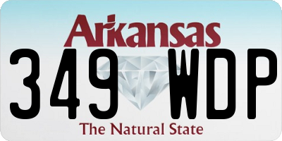 AR license plate 349WDP