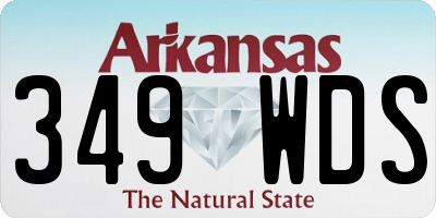 AR license plate 349WDS