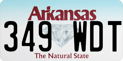 AR license plate 349WDT