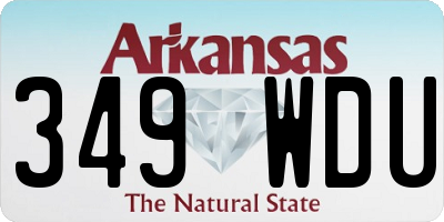 AR license plate 349WDU