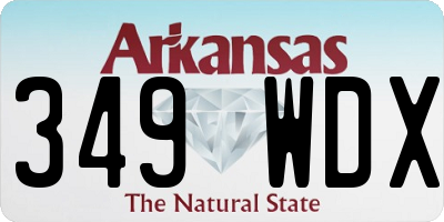AR license plate 349WDX